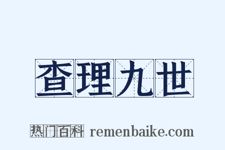查理九世是什么意思的图片